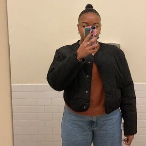 Zara Cropped Lightweight Puffer